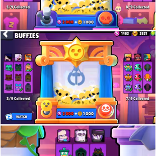 86K TROPHIES || 102/102 BRAWLERS || 36 MAX || 36 HYPERCHARGED || 27 BUFFIES || 328 SKINS || 332 GEMS || 48K BLINGS - Image 4
