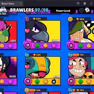 239 SKINS | 18 HYPERCHARGE | 43.908 TROPHIES | 97 BRAWLERS | 16 MAX BRAWLERS  - Image 5