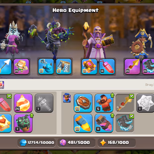 🔥Xp-250🔥 || Th18 Semi Max || High Quality Epic Equipment || Heroes 100-102-75-72-50 || Only Walls Low || 6 Builders - Image 5