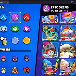 266 SKINS | 33 HYPERCHARGED | 70.039 TROPHIES | 96 BRAWLERS | 49 MAX BRAWLERS  - Image 8