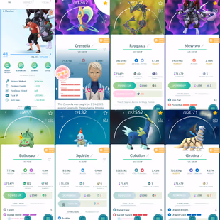 1951 Level 41 Shundo Cresselia Armored Mewtwo x4 tradeable Shiny Rayquaza Shiny Bulbasaur Pikachu Visor - Image 2