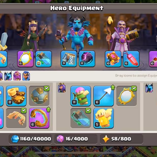 PREMIUM TH-15 [ALL EPIC EQUIPMENTS] | HERO 70-79-61-55-30 | XP-195 | DARK-BLUE WALL | HIGH DEFENCE | NC-FREE | - Image 4