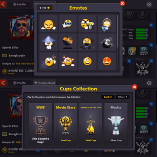 7.2B COINS ACCOUNT | GOLDEN UNIQUE | Level 212 | 18 Legendary Cues | 2 Cues MAX | Fresh Account - Image 6