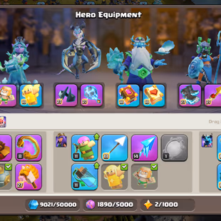 💙 RAREST 9 EPIC MAXED 💙 TH-18 5 HEROES MAXED | NEW HERO 11 | MAX DEFENCE | DRAGON SKIN SET | HELPER GOOD LEVEL  - Image 6