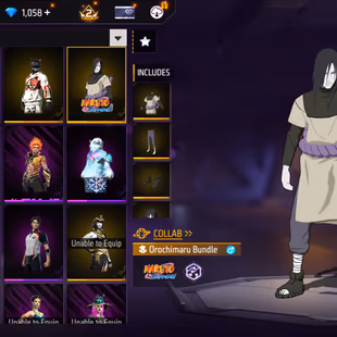 EP290|Lv47|10Title|4YearsOld|63Character|36Costume|OrochimaruBundle|7Emote(4Mythic)|20Backpack|66Weapon(1Evo+11Mythic)|1 - Image 4