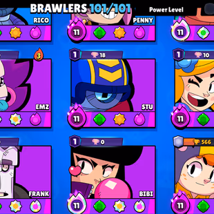 48 TOTAL PRESTIGE | 81.4K TROPHY-380X SKINS | 101/101 BRAWLER | 54X MAX | 52X HYPER | 120X GEMS | 141X EPIC SKINS  - Image 6
