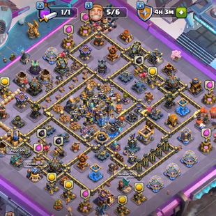 XP 226🔥6 EPIC EQUIPMENT MAX!TH 18 NEAR MAX🔥HEROS:100-100-69-80-54!NC 1K GEMS!VERY STRONG DEFENCE!GOOD TROOPS - Image 2