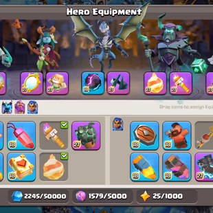 45X SKINS/SETS 🎄 TH18 FULLY MAX 🎄 34/35X MAX EQUIPMENT | LEGEND RANK | 18.3K LEGED CUPS | HERO ALL MAX | BH MAX| 271XP - Image 8