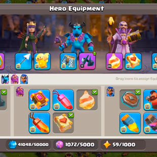 ❗[ PREMIUM TH-17 ]❗S.BALL - SNAKE - FIREBALL - R.SPEAR [26] || G.GUANTLET [23] || LEVEL 17 WALLS [RARE] || QUEEN: 81 ||  - Image 6