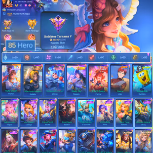 HERO 85 SKIN 192 EMBLEM GOOD | FLORYN FLUFY DREAM |  NATALIA COLLECTOR | FANNY PACE | KHUFRA EPIC | HERO GOOD SKIN GOOD  - Image 3
