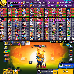 Trophy 47 [Unlock Brawler 99x] Max Beawler 36 | Hyper 27x | Total Skins 200x | Player icones 280 | Billing 6K Best-Deal - Image 2