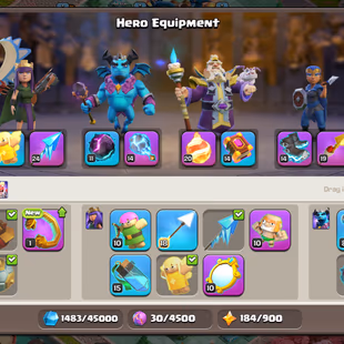 TH16 Max Walls !! 4x Paid Scenery !! 12 Epics ( 4 Level 20 ) !! Heroes K-87 AQ-93 MP-47 GW-62 RC-39 !! Namechange 1000 - Image 5