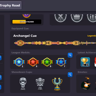 RARE LEVEL 596 | 88CCP | High Level | 880 Million Coins | 17 Legendary Cues | Miniclip Only | Unlimited Password Change  - Image 4