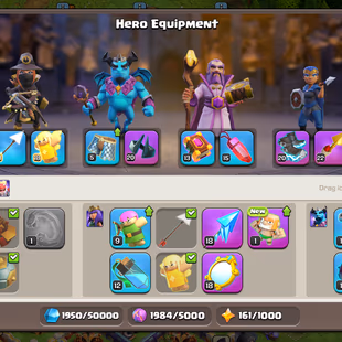 MAX TH 16 -- HERO 93+95+65+68+40+5-- NC FREE-- GOOD EPIC --- BBASE MAX -6 K GEMS-- Name chnage Free---LINK TO BUER MAIL - Image 6