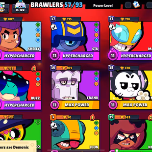 TROPHIES 20367 [] BRAWLERS 57 [] MAX BR 6 [] HYPER 4 [] HYPER SHELLY STU MAX BUZZ - Image 4
