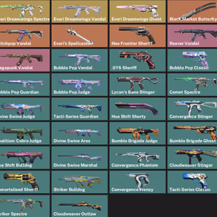 EU - LVL 89 - UNRANKED - 4 KNIFES - 51 SKINS (35,075 VP) Evori Dreamwings Collection, Black Market Butterfly Knife, RGX - Image 4