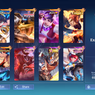 HYPER BASED PREMIUM ACCOUNT|| LEVEL 67 || EXALTED IV || GRAND 6 || EXQUISITE 8 || SKINS 322 || HEROS 129 |ALL MAX EMBLEM - Image 2