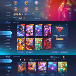 Legend Alucard Aspirant Vexana Thamuz Nexus Sea (N-63) | Naruto | Lukas | 272 Skins | 972 Tokens | All Star Moskov | KOF - Image 2