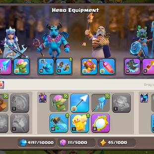 💫[ PREMIUM TH-17 ]💫 QUEEN: 100 [MAX] || G.GUANTLET [26] - F.ARROW [23] | HEROS: 80-100-61-52-30 || FAST DELIVERY  - Image 5