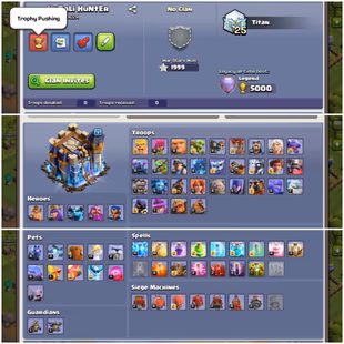 393||🔱LVL-225! TH-18🔥NC AVL! HEROES-78|100|77|75|50| SEMI MAX PROFILE! STRONG BASE! MAGIC ITEMS! FULL ACCESS! - Image 4