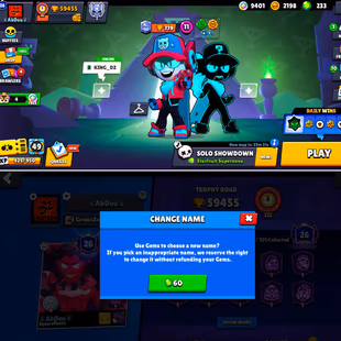 🔥TOP 35 MAX BRAWLER🔥 59K TROPHY | 25 HYPERCHARGE |NAME CHANGEABLE | 238 BEST SKINS | 83 RARE SKINS | CHECK PHOTOS |  - Image 2