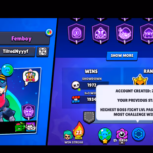 251 SKINS | 47.100 TROPHIES | 101 BRAWLERS | 6 HYPERCHARGE | 8 MAX | 14 PRESTIGE | 20 BUFFIES - Image 7