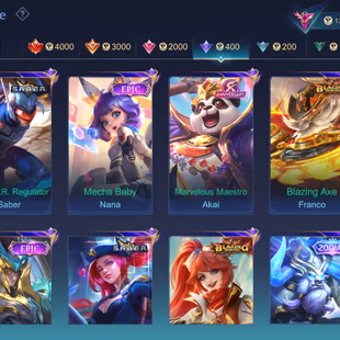 ML-400 Skins 381 [ 2 Legend ] Ex Immortal 161 / Dawning Lancelot / FannyAspirants / Neobeast and Lord Shen Ling - Image 8