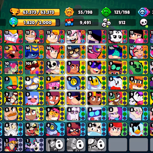 FREE CHANGE NAME | 221 SKINS | 63.400 TROPHY | 96 BRAWLERS | 16 HYPERCHARGED | 17 MAXED BRAWLERS | 1 BUFFIES - Image 3