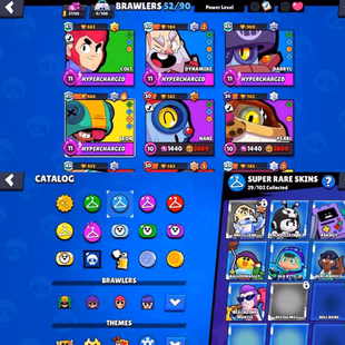 CHEAPEST | 31.7K TROPHIES | 52/90 BRAWLERS | 4 HYPERCHARGED | 80 RARE SKINS | 4 MAXED BRAWLERS | XP LEVEL XX | OLD PIN & - Image 4