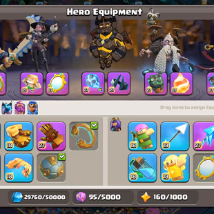 [EE43] 13 EPIC MAX[TH18 MAX]5 HERO/WALLS/DEF MAX || 3.4K WAR STAR || 241 XP || RENAME 1K GEMS || CHEAP - Image 8