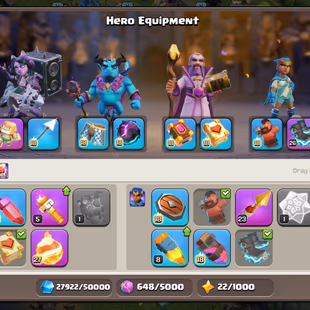🚀LEGENDARY SUPER TH18🚀HEROS LVL 105-105-74-80-55-6 | EPIC EQUIPMENTS | NC AT 500 GEMS | 6 HEROS SKIKS | 678 SPARKY STN - Image 5