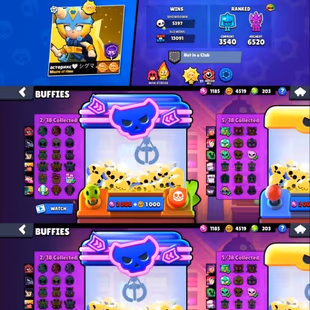 🔥90K TROPHY|13K 3V3 WIN|SOLAR FAME|7 BUFFIES|200 GEM|5K COINS|🌟62 MAX|59 HYPER|335 SKINS|107 EPIC SKINS|100 RARE SKINS - Image 2