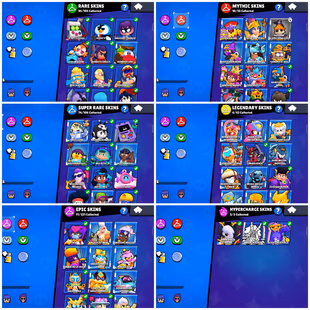 🏆 55K TROPHY 🏆 28 MAX [ 24 HYPERCHARGED ] 261 RARE SKINS | 30 TITLES | 28 MAX RANK BRAWLERS | FULL  ACCESS |  - Image 8