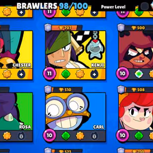 48K Trophies LVL195 | 98/100 Brawlers | 26 Max Brawlers - 14 Hypercharges | 214 Skins | 603 Pins | 328 Icons | 165 Spray - Image 5