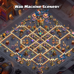 TH16 Max Walls !! 4x Paid Scenery !! 12 Epics ( 4 Level 20 ) !! Heroes K-87 AQ-93 MP-47 GW-62 RC-39 !! Namechange 1000 - Image 8
