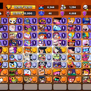 ⭐298 SKINS⭐76.100 TROPHIES | 101 BRAWLERS | 14 HYPERCHARGE | 19 MAX | 46 PRESTIGE | 17 BUFFIES - Image 3