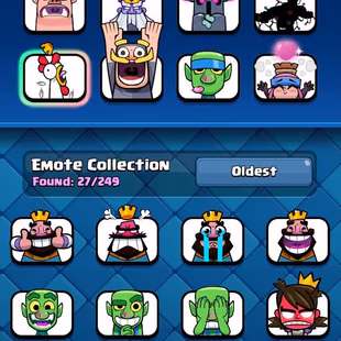 👑LVL- 44🔥3 MAX CARD - 1 ELITES | 6- EVO CARDS | 8105- TROPHIES | KT-14 | ARENA-21 | 121 CARDS | 3-KT SKINS | 27 EMOTE  - Image 7