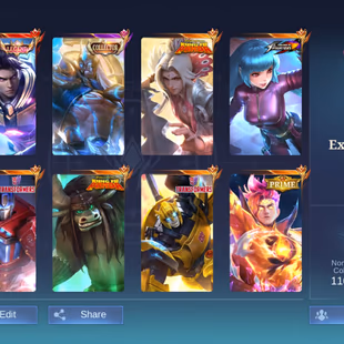 [IOS/ANDROID] CEL LVL 157 | 131 HEROES | 378 SKINS | EXALTED 3 | IMMORTAL 171 BEST | ALUCARD LEGEND - ALDOUS COLLECTOR - - Image 2