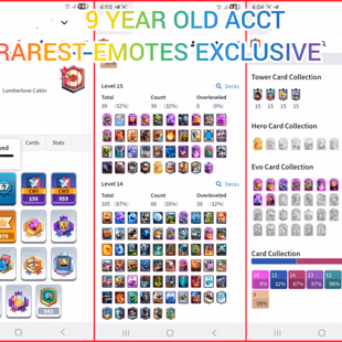 🎯OG 9 YEAR ACCT | RARE EMOTES BALLOON 👹 | 10K TROPHIES | 39 MAX LEVEL 15 CARDS | ARENA 25 | INSTANT - Image 3