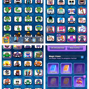 59 Cards Level15-14🔥17 Max🔥24 Evo! Trophy 11390! Level 73! KT Level 15! NC Free! 100 Old Emote! 134 Badges! - Image 4