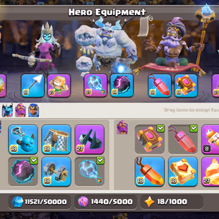 🔥CRAFT STATION MAXED🔥[TH18] MAX || DEF/HERO/WALLS MAX || PROFILE FULLY MAX || 12 EPIC EQUIPMENT MAX || B.APRENTICE MAX - Image 7