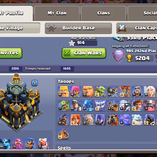 PREMIUM TH 17 🔥- RENAME✅  - 3 GREAT SCENERY - 14 EPIC SKILLS  - 5 MAX HEROES - 13 HERO SKINS - SAFE AND INSTANT - Image 3