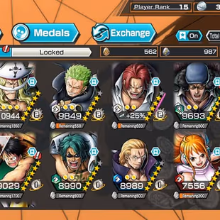 [3950][IOS+ANDROID] 5 EX - Whitebeard + Roger + Shanks + Kuzan + Light Luffy, Support 127, Good Medal - Image 2