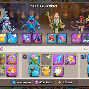 Th16 Almost Max | Hero-95-95-70-45 | Equipment-14-Epic Almost Max | XP-212 | Defence Wall Max | NC-Yes | BEST-DEAL - Image 5