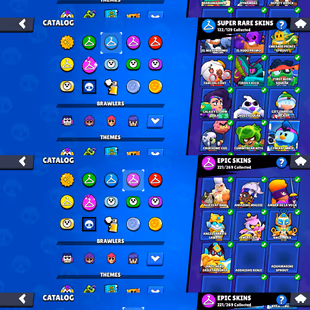 RAREST | 527X SKINS- 107K H.TROPHY | RED-BLUE FARNK | 100X BRAWLER | ALL MAX-96X HYPER | R-106/S-122/E-221/L-33 | 1K PIN - Image 3