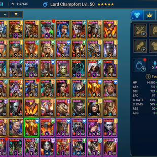LV78  - Power 6M - 1mythic ( Anomaly) -  23  Champions LV 60 -  50 Legend - 5 Void  - Image 3