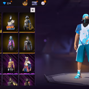 X153|Lvl 63|50 CHARACTER|59 BUNDLE SET|201 COSTUME(12 MYTHIC)|224 WEAPON(1 EVO+30 MYTHIC)|BOOYAH UMP LVL 4|JEWEL GROZA|D - Image 5