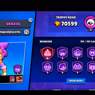 279 SKINS | 70.600 TROPHIES | 101 BRAWLERS | 20 HYPERCHARGE | 26 MAX | 45 PRESTIGE | 5 BUFFIES - Image 5