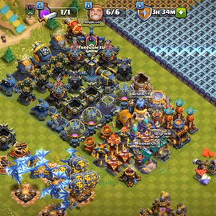 220 🔥 Rare 20000 gems Th18 BEST🔥heros-100-100-90-75-50 ] | best deal | strong troops and defence | nc yes | max b.base - Image 2