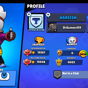 19400 TROPHIES [] 30 HEROES SKINS [] 57 BRAWLERS [] 8 MAX WIN STREAKS - Image 3